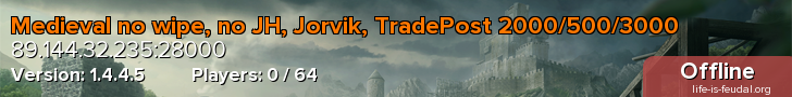 Medieval no wipe, no JH, Jorvik, TradePost 2000/500/3000