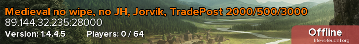 Medieval no wipe, no JH, Jorvik, TradePost 2000/500/3000