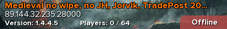 Medieval no wipe, no JH, Jorvik, TradePost 2000/500/3000